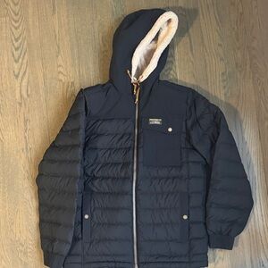 L.L. Bean Black Puffer Jacket with Fleece Lining, NWT